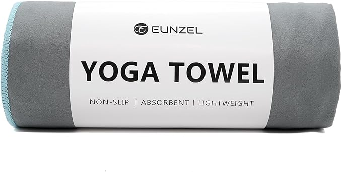 Eunzel Hot Yoga Towel Non-Slip Yoga Mat Towel Ultra-Absorbent Microfiber Towel for Hot Yoga, Pilates，Bikram and Workout 26.5"x 72"