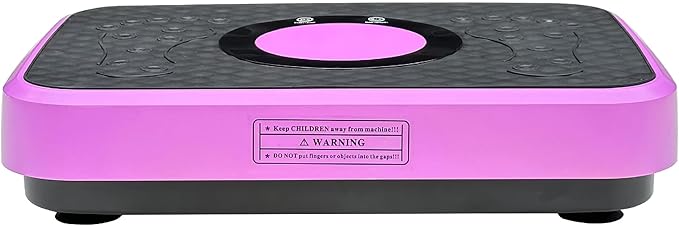 Vibration Plate Fitness Platform with Remote Control, 120 Speed Levels, Pink, Whole Body Exercise Machine for Weight Loss and Muscle Toning