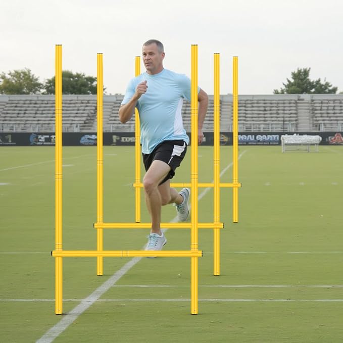 Agility Training Set: 3 Adjustable Speed Hurdles, 6 Agility Poles, 1 Agility Ladder, 12 Soccer Cones & Jump Rope, Multi-Function Soccer Training Equipment for Athletes, Amateurs, Youth