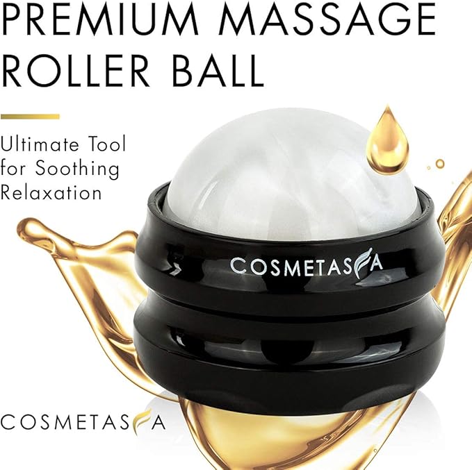 Cosmetasa Massage Roller Ball- Soothes Back, Shoulder, and Foot. Self, Relaxing, Massage Therapy Tool for Sore, Tired Muscles