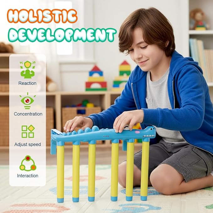 Reflex Sticks Rebounce Game, Reflex Light-Up Sticks Reaction Training Hand Speed Challenge Game, Hand Eye Coordination Training Toy for Home, Office & Team Activities