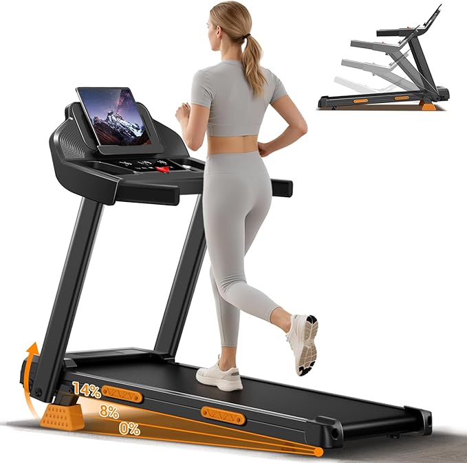 3-in-1 Foldable Treadmill with 15% Incline, Folding Treadmill with Handles, Portable Treadmills for Home and Office, 3.0HP Quiet Walking Pad with Three Screen Display, 300Lbs Capacity