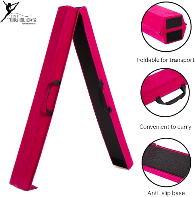 Artistic Gymnastics Beam for Home - 210/240/270/300 - Amazing Balance Equipment for Kids at Home - Faux Suede, High Density EVA Foam - Carrying Straps