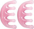 Scalp Massage Tool Head Massager. Resin Massage Comb Gua Sha Fascial Tools for Scalp Care Hair Growth Stress Relax Headaches Meridian Acupoint Treatment Trigger Point Therapy. (Pink)
