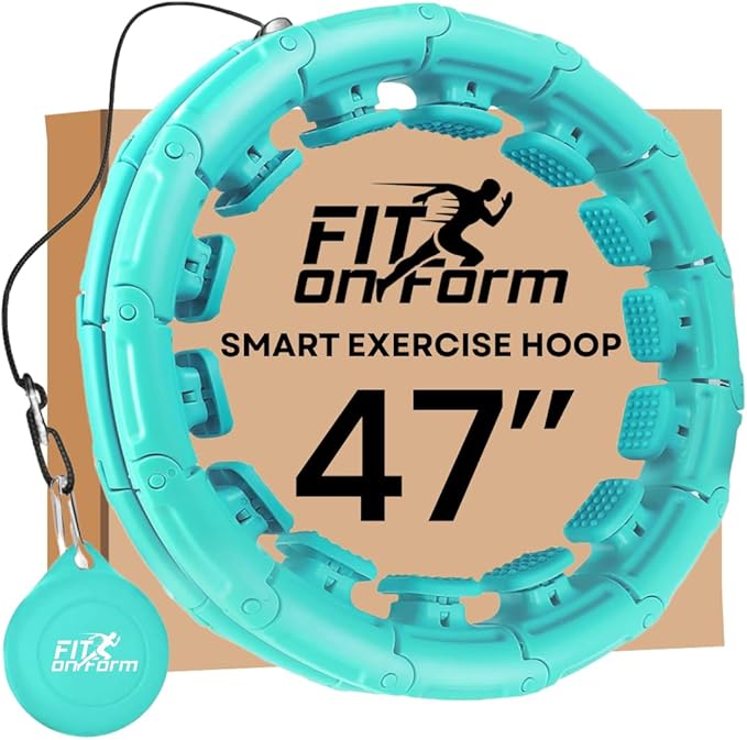 FIT ON FORM Infinity Weighted Hula Hoop for Adults Weight Loss, Smart Exercise Hola Circle Hoop for Women Abs Workout