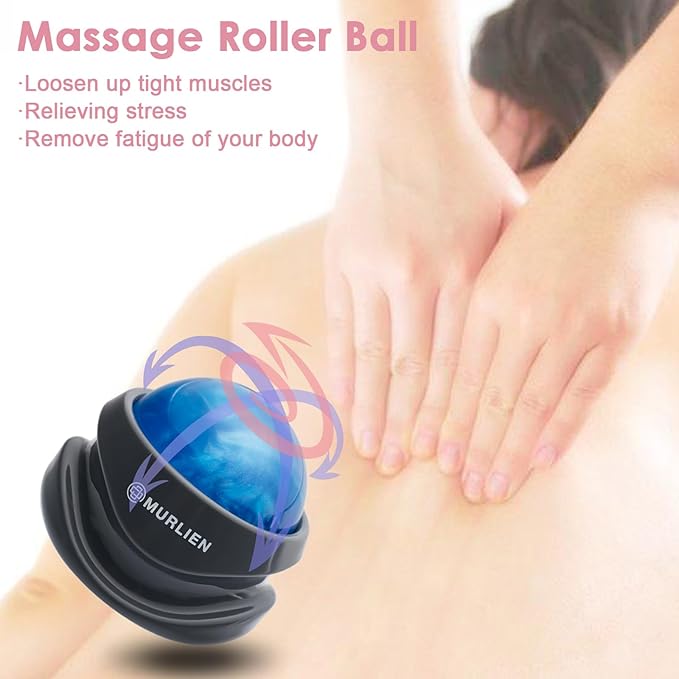 Massage Roller Ball, Tight and Sore Muscles Relief, Manual Massager, Alleviating Shoulder, Arms, Back, Legs, Calves or Muscle Tension