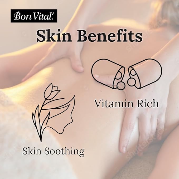 Bon Vital' Original Massage Oil, 5 Gallon Unscented Professional Massage Oil with Natural Oils & Vitamins, Water-Dispersible, No Nut Oils, Smooth Glide for All Massage Modalities