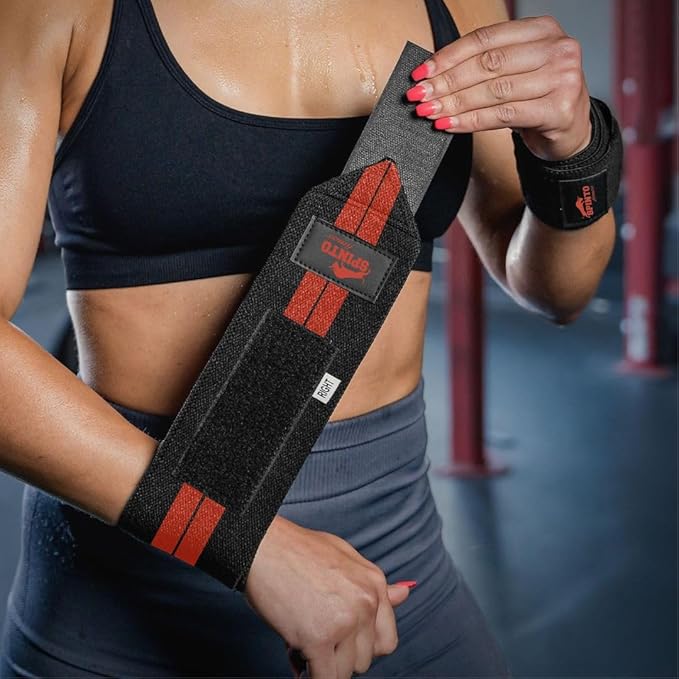 18" Wrist Wraps for Weightlifting USPA-Approved Wrist Support with Thumb Loop Heavy Duty Wrist Braces for Powerlifting, Gym, Cross Training & Strength Training for Men & Women