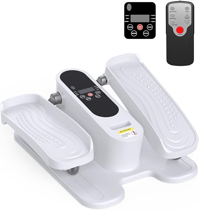 Under Desk Elliptical Machine, Electric Seated Leg Exerciser for Seniors, Adjustable Speed & Low-Impact Design, Quiet Portable Trainer with Remote Control for Home Office