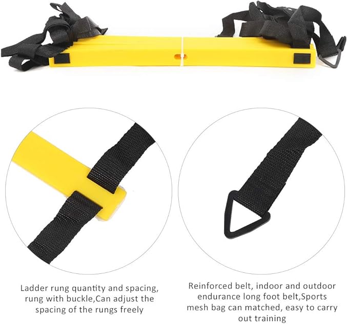 Agility Ladder Speed Training Equipment, 12 Rung 16.4ft Soccer Training Equipment, Football Accessories for Running Competition, Football Training, Warm up and Speed Reinforcement
