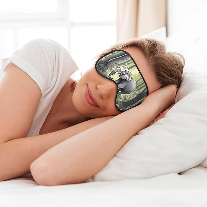 Walking Elephant Head-Mounted Double-Sided Light-Blocking Sleeping Eye mask to Protect Eyes and Relieve Eye Fatigue