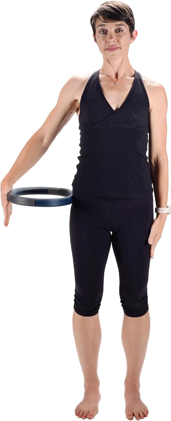 AeroPilates Pilates Magic Circle Ring – 12” Resistance Ring for Full-Body Toning – Strengthens Thighs, Arms, Chest & Core – Lightweight with Soft Cushioned Cover – Workout Guide Included