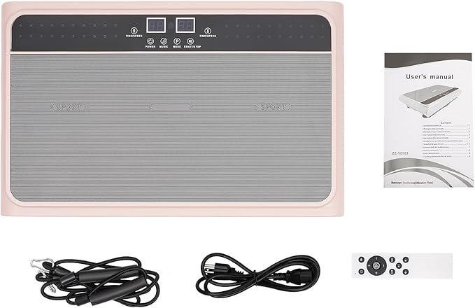 Vibration Plate Exercise Machine for Weight Loss, Floor Standing Whole Body Workout Vibration Fitness Platform, Automatic Travel Workout Home Training Equipment for Toning