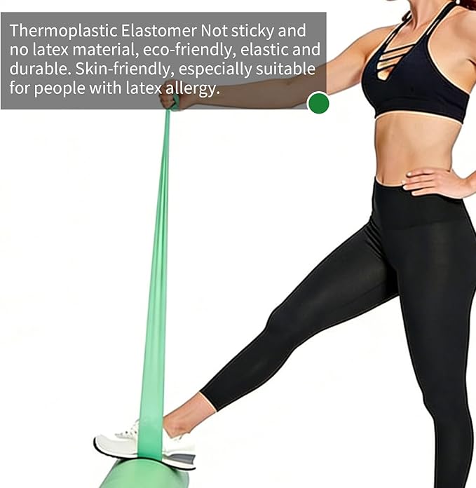 Resistance Bands Long Non-Latex Elastic Stretch Bands Work Out Band for Working Out Women or Men, Exercise Bands Set Yoga, Pilates, Gym,