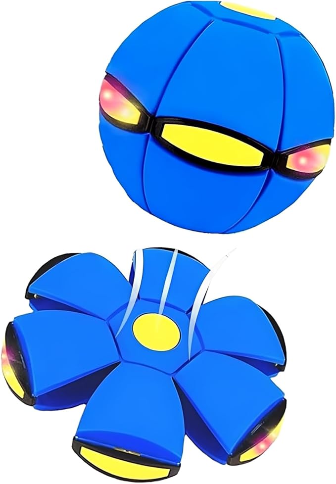 Magic Bouncing Ball, Children's Bouncing Ball, Automatic Rebound Double The Fun, Magics Flying Saucer (No Light,Blue)