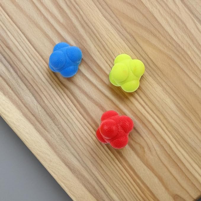 6pcs Reaction Balls Coordination Training Hand Eye Reflex Toys for Sports Fitness Boys and Girls Adults