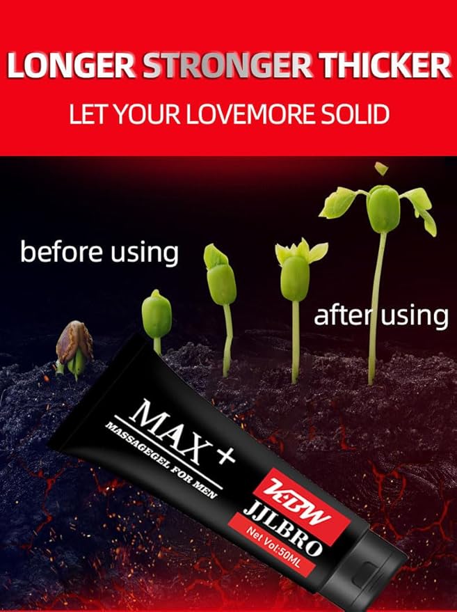 Huge Max+ XXXL Massage Enlargement Gel for Men - Big Size Power Repair Cream Oil for Huge Enhanced Size, Enlarge Thickness, Strength, and Prolonged Performance (Max+)