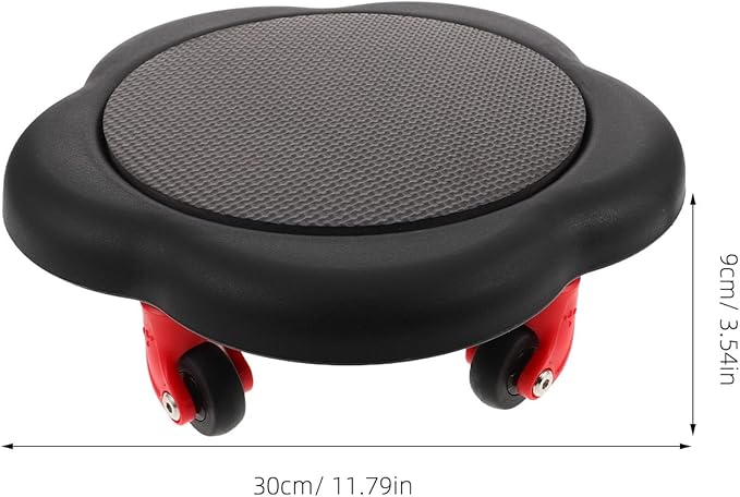Ab Roller Wheel and Fitness Sliding Disc with Five-wheel Flower Design for Core and Abdominal Strength Training, Black, Home Workout Equipment for Stomach and Waist Exercise