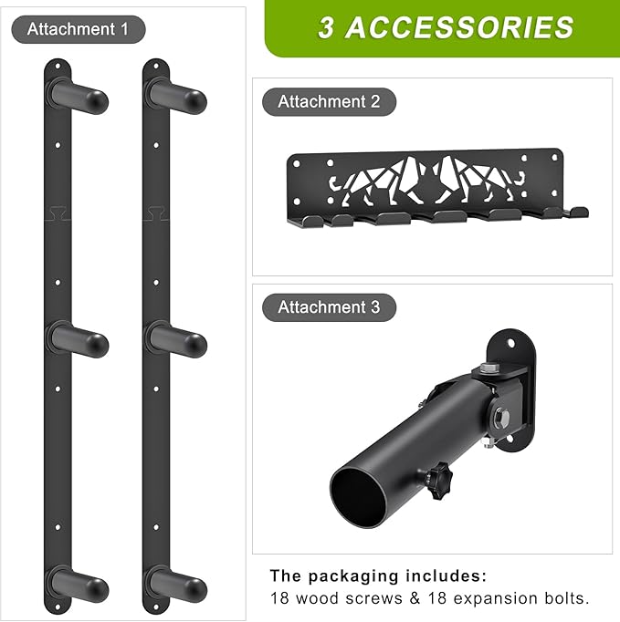 Kipika Weight Plate Storage Rack - Wall Mounted Weight Plate Holder with Durable Steel Construction Organizer for Olympic Plates, 1000lb Capacity, Space-Saving for Home Gym