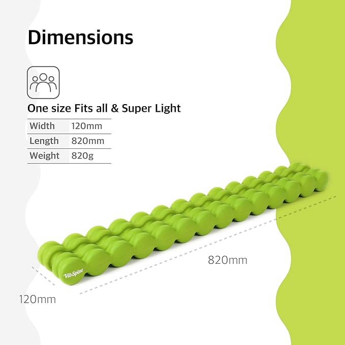 Vibspine, Back Stretcher for Lower-Back Pain Relief, Spine Decompressor,Posutre Corrector, Ideal for Pilates (Green)