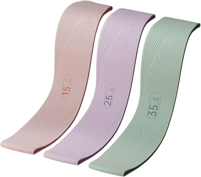 Exercise Strap for Pilates High Elastic Silicones Band Printed Movement Guide Wide Multiple Color Strength Option Printed Exe