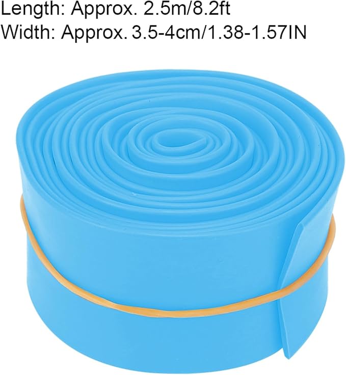 Semme 5cm X 2.5m Elastic Tension Strap for Strength Training Pilates Soft TPR with Buckles for Women and Girls Orange