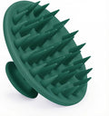 Silicone Scalp Massager Shampoo Brush, Scalp Brush for Hair Growth & Dandruff Removal, Hair Scrubber Scalp Stimulator Exfoliator Brush with Soft Bristles for Wet Dry Scalp Care (Dark Green)