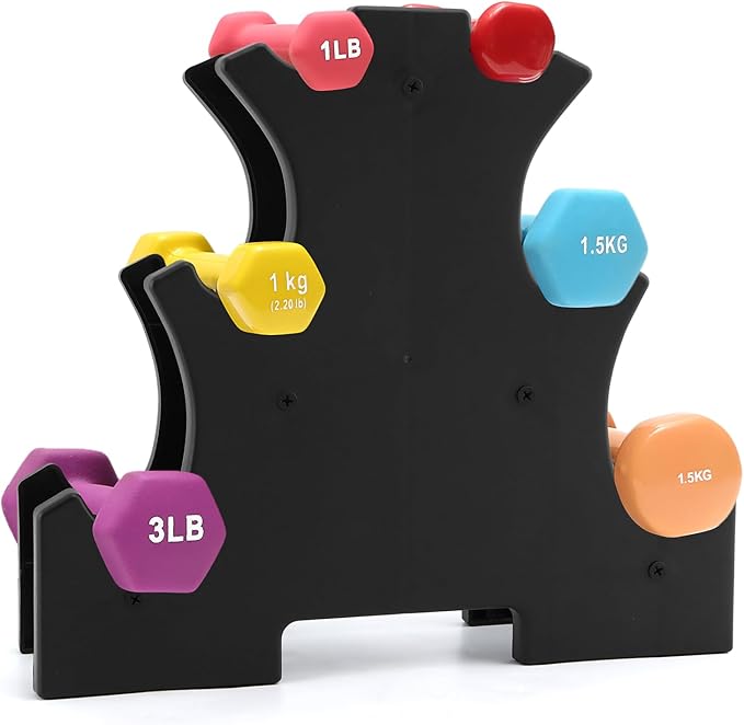 Dumbbell Rack Stand Only, A-Frame Dumbbell Storage Rack with Handle, Tree Shape Compact Weight Hold, Multilevel Weight Storage Organizer for Home Gym Workout