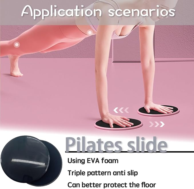 Exercise Sliders for Working Out Pilates Fitness Discs for Men and Women Workout Sliders for Core Strength and Flexibility Home Gym Accessories 2 Pack