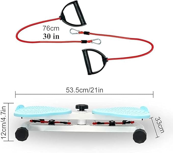 Waist Twisting Machine, Waist Twister with Drawstring, Multifunctional Magnetic Balance Board Body Shaping Twister Exercise for Women Weight Loss/Cardio ExerciseBlue,12x53x33cm