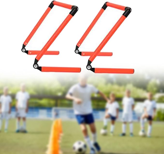 2X Adjustable Agility Training Hurdles, Foldable Speed Training Equipment for Jumping and Running