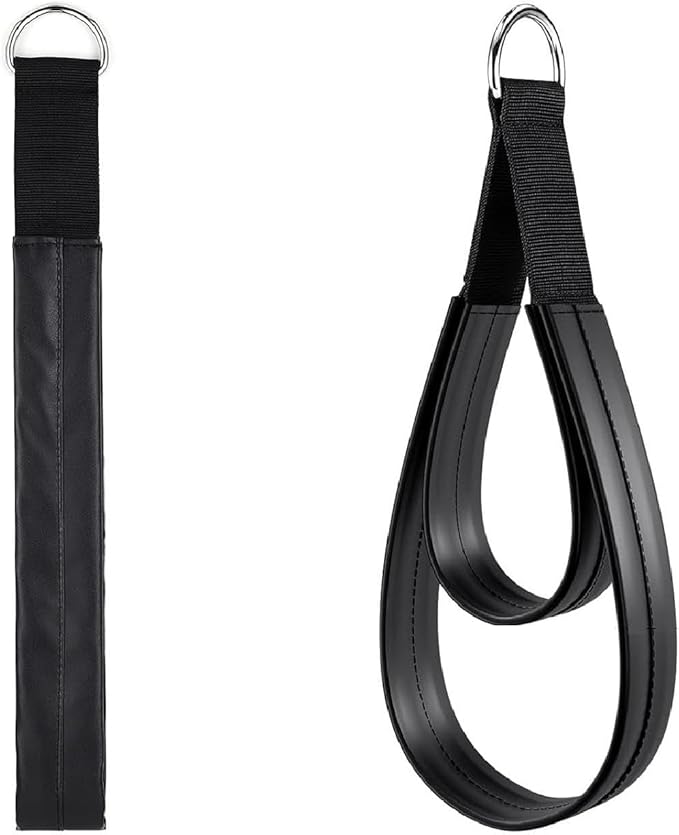 2Pcs Pilates Double Loop Straps for Reformer,Comfortable Grip Nonslip for Improve Flexibility Strength Dexterity Ankle Legs
