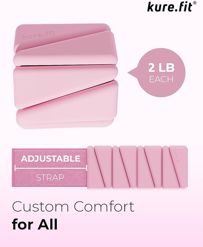 Pilates Weight | Wrist & Ankle Weights for Women | Weighted Bangles | 1LB/ 2LB Each (Set of 2)
