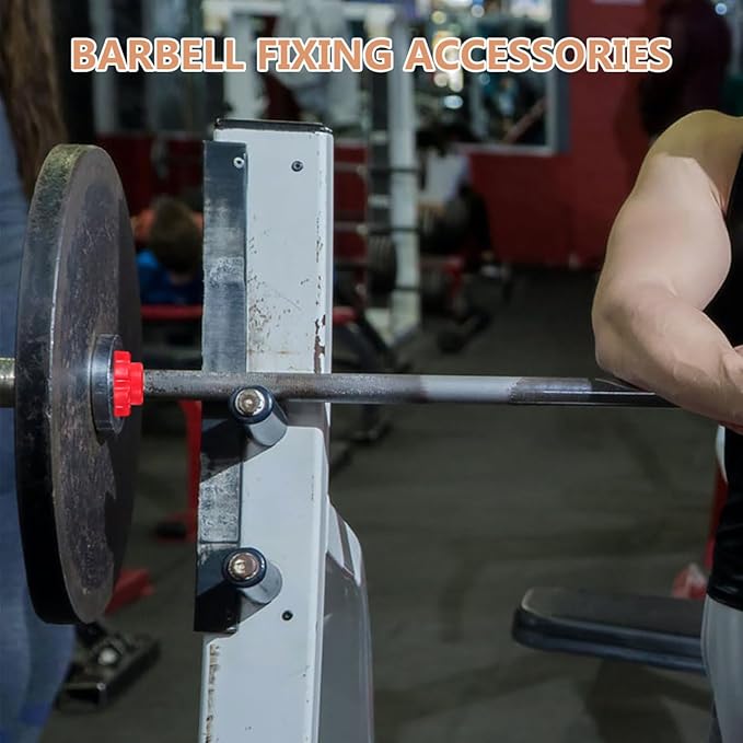 Yardwe Dumbbell Nut Accessories 4 Pcs Set for 1 Inch Barbell Screw Clamp Fitness Equipment Attachments Secure Weight Locking Nuts for Home Strength Training