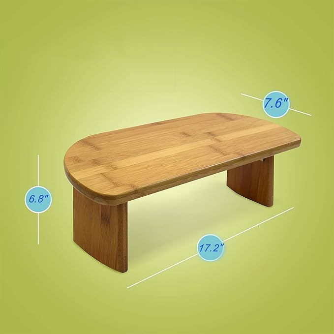 TsoLay Meditation Bench with Folding Legs, Meditation Chair with Round Edges, Easy on HIPS and Knees, Comfortable for Kneeling or Sitting, Perfect for Deeper & Longer Outdoor Meditation