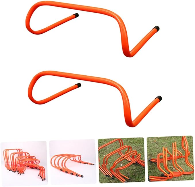 2pcs Speed Hurdles Training Equipment 15cm Plastic Wear-Resistant Agility Hurdles Professional Track Running Accessory for Soccer Football Fitness