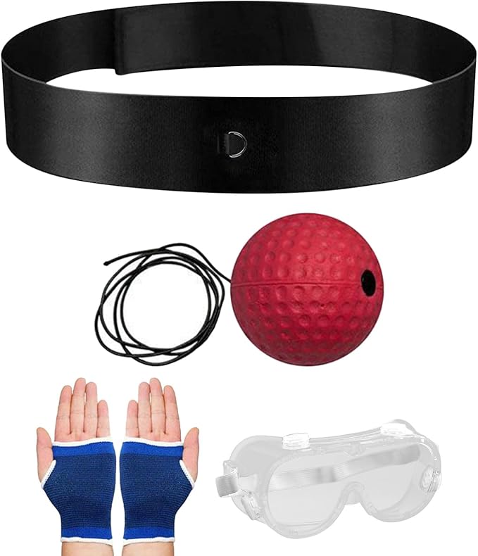 PUCHEN Box Bollen, Box Ball Game, Boxing Reflex Ball, Boxing Ball with Headband Punching Balls Equipment for, Reaction Speed,Agility, Punching Speed, Fight Skilland Hand Eye Coordination Training