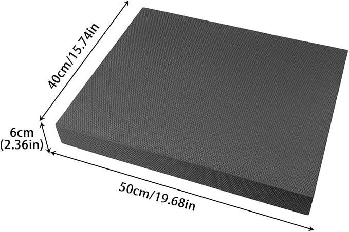 Stability Pad,20x16 Inch Non Slip Soft Thick - Balance Foam Pad Exercise Equipment - for Women Men Home Gym Floor Yoga Workout Physical Training Stretching