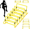 Japard 6 Pcs Agility Hurdles Speed Training Equipment, 4 Height Adjustable Setting, Soccer Training Equipment for Youth Adults