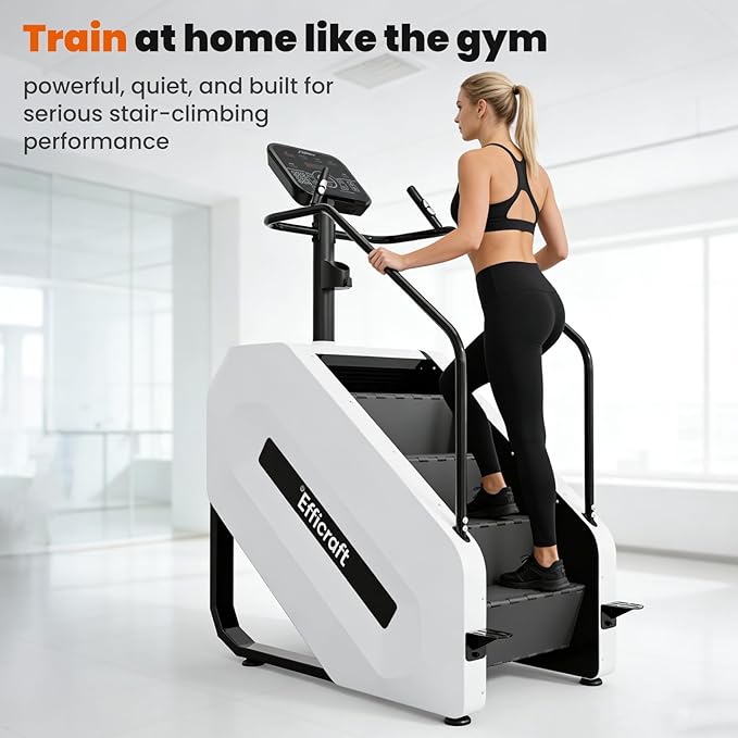 Stairmaster Machine with LED Screen, Commercial Grade Stair Climber, Continuous Climbing Exercise Machine for Cardio, 15 Speed Levels Stair Master, 15-164 Steps/Min