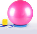 SRNSAEB Exercise Ball Seat for Office Desk Height, Ergonomic Balance Ball Chair Stool for Home/Office/School/Gym/Prolonged Sitting, Height Adjustable Pilates Yoga Ball Chair(Pink,55cm (21 7/10in))