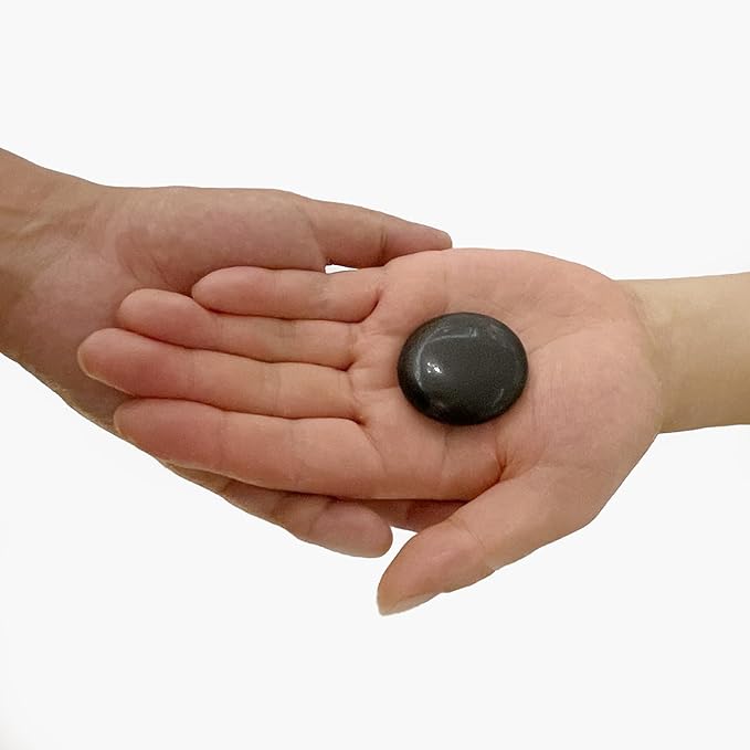 Master Massage 10-Piece Black Basalt Hot Stone Set – Contour & Malteser Shape Lava Stones for Relaxing Massage Therapy – Includes Unique Dish for Convenient Storage