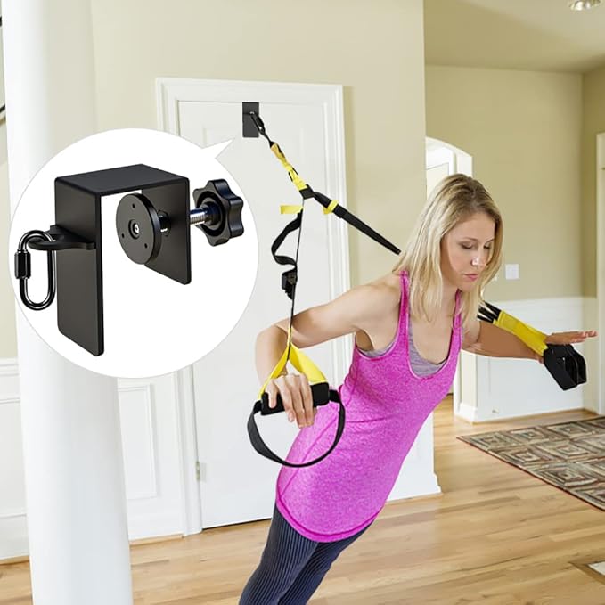 SELEWARE Door Anchor for Resistance Bands Home Gym Workout Door Mount Attachment for Body Weight Straps, Strength Training, Physical Therapy Exercise