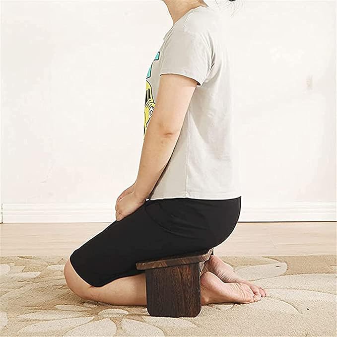Corrosion Resistant Folding Meditation Bench, Contemporary Prayer Stool with Angled Legs for Extended Practice, for Yoga, Meditations, Prayer, Seiza, Kids