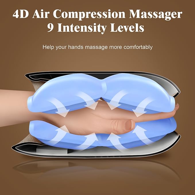 Hand Massager, 9 Modes 9 Intensities Hand Massage, Cordless Hand Massager for Arthritis and Carpal Tunnel, Mother's Day Gift for Mother's Day, Women Men Parents, Pink