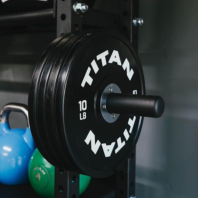 Titan Fitness Set of 2 Weight Plate Holders, Fit Elite Series Mass Storage Systems, Weight Storage with J-Hook Mounting System, 275 LB Capacity, 9" of Loadable Length Per Peg, Home Gym Storage