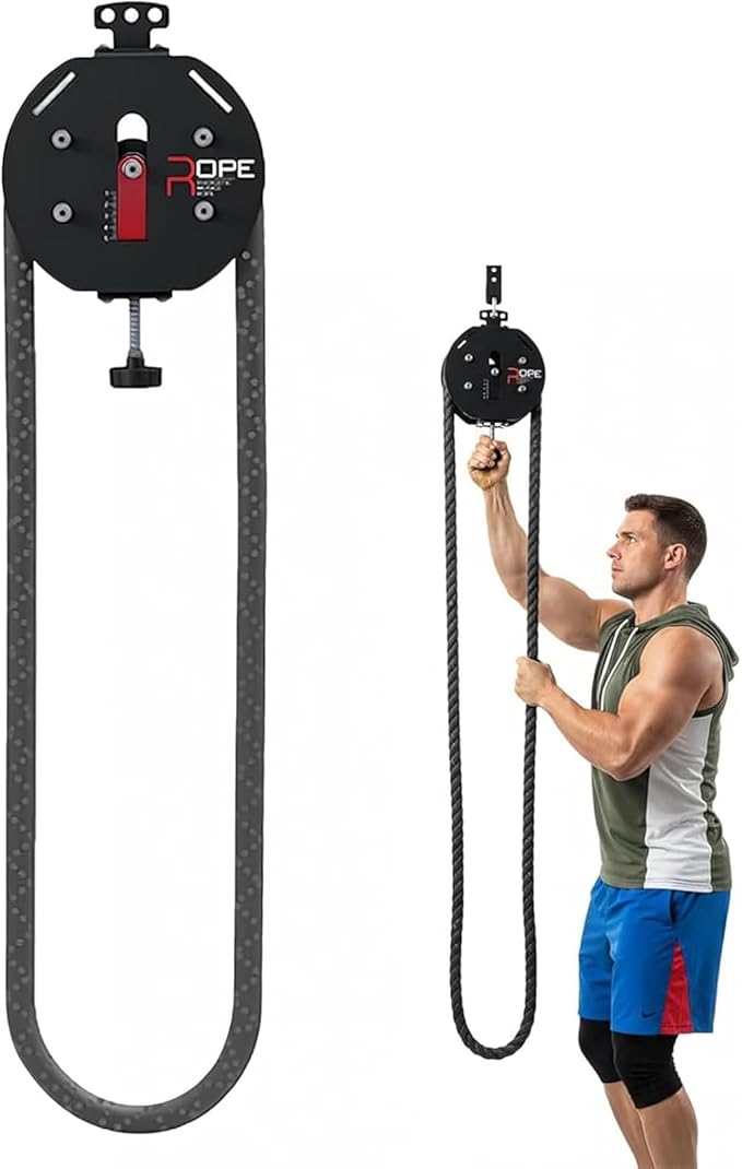 Endless Rope Trainer Machine - Your Compact Home Rope Pull Exercise Machine. Features 20kg Knob-Adjusted Resistance, Zero Setup, and Industrial-Grade for Lasting Performance