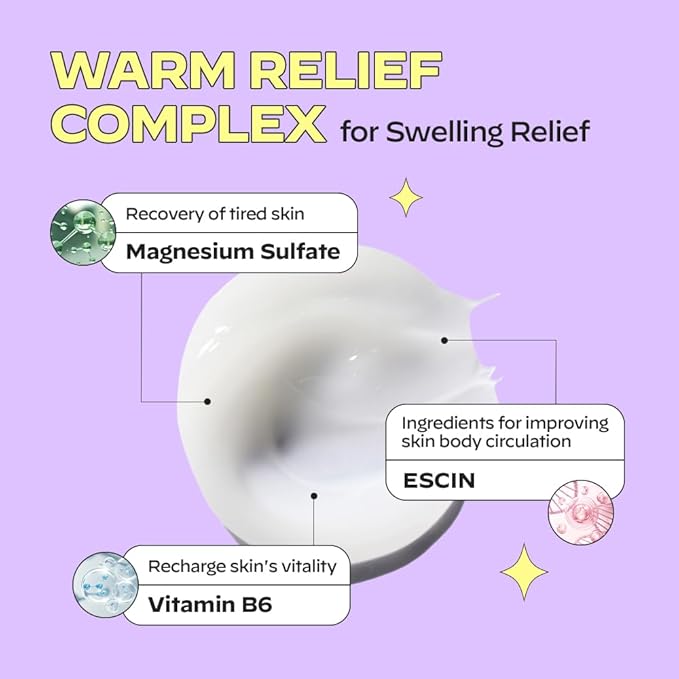Magnesium+Escin Body Gua Sha Massage Cream - Intensive Relief for Leg with Gua Sha Tool, Leg Massage Cream for Circulation, Improving Calf Swelling, Korean Skin Care 5.07 fl.oz
