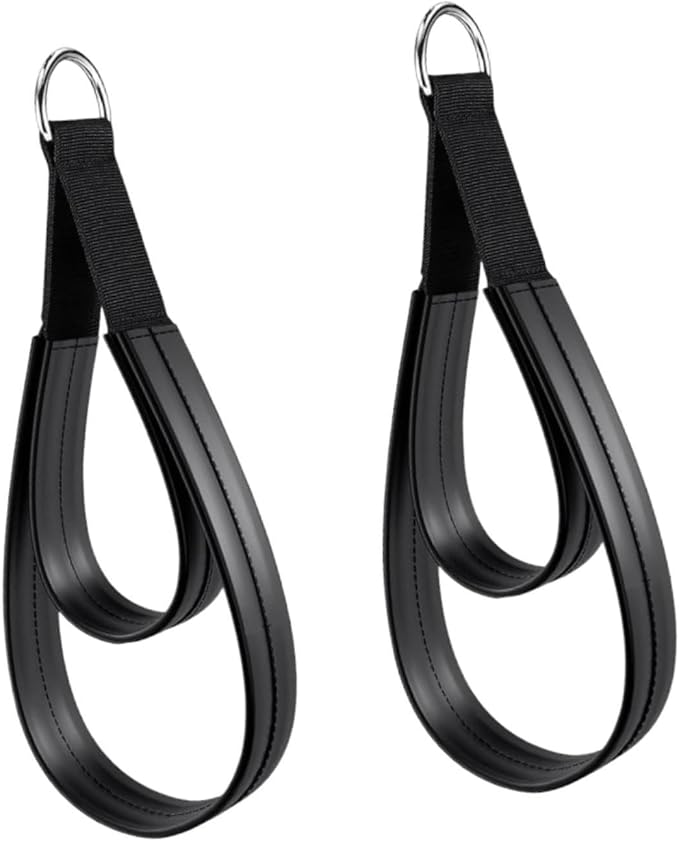 2Pcs Pilates Double Loop Straps for Reformer,Comfortable Grip Nonslip for Improve Flexibility Strength Dexterity Ankle Legs
