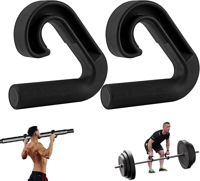 Neutral Grip Handle Attachment for Pull-up Bars, 1 Pair Portable Hooks for Barbell Row Deadlift Resistant Bands for Home Gym Fitness Enthusiasts, Fitness Equipment